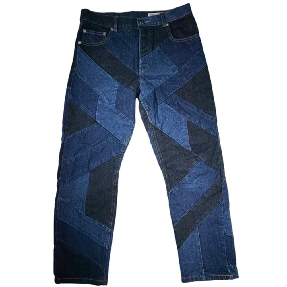 ASOS Patchwork Denim Jeans‎ Men's 28x32 Y2K Geometric Panel Streetwear